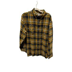 Duluth Trading Co Plaid Free Swingin’ Flannel Relaxed Fit Shirt 52007 Men Size L